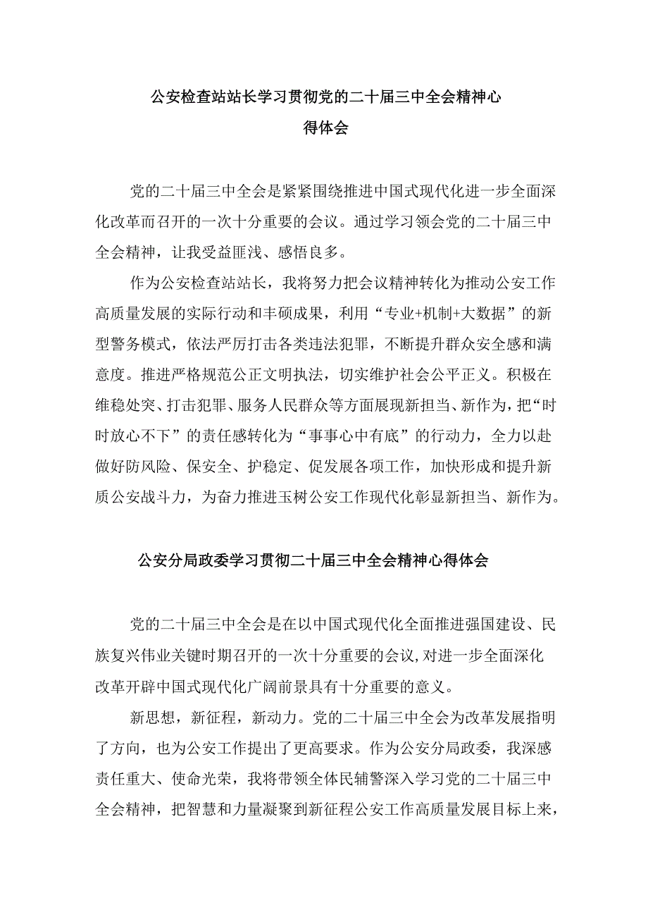 （11篇）公安机关干部学习贯彻党的二十三中全会精神心得体会集锦.docx_第3页