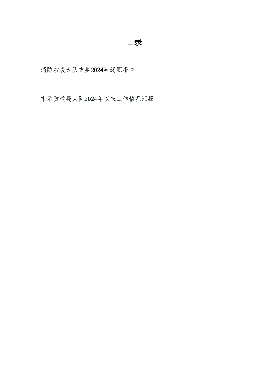 消防救援大队支委2024年述职报告和市消防救援大队2024年以来工作情况汇报.docx_第1页