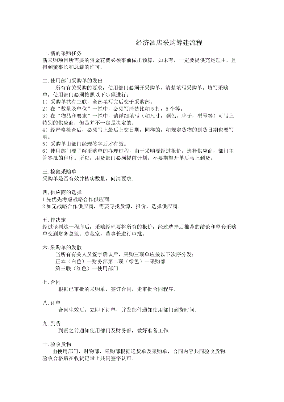 经济酒店采购筹建流程.docx_第1页