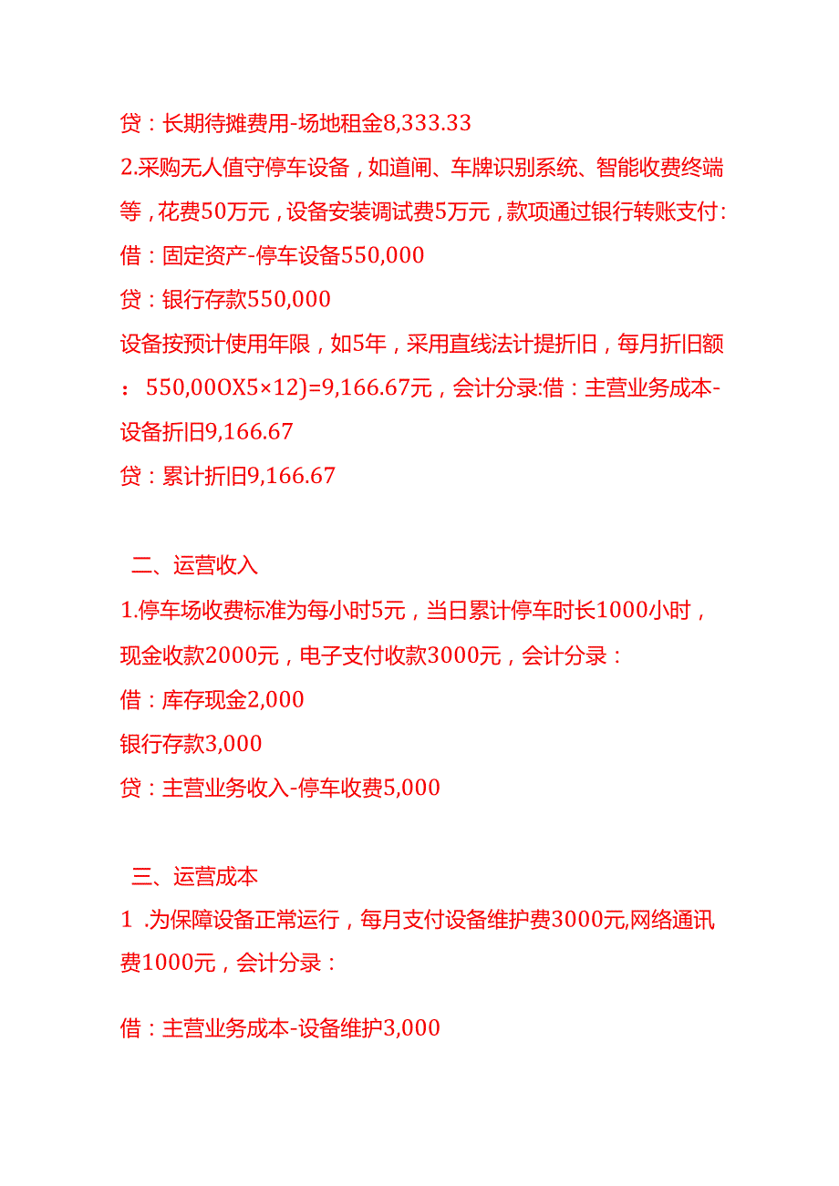 做账实操无人停车场公司的账务处理示例.docx_第2页