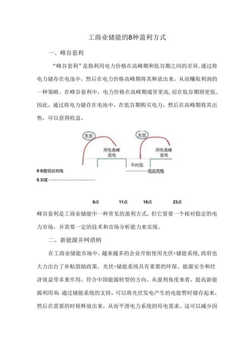 工商业储能的8种盈利方式.docx