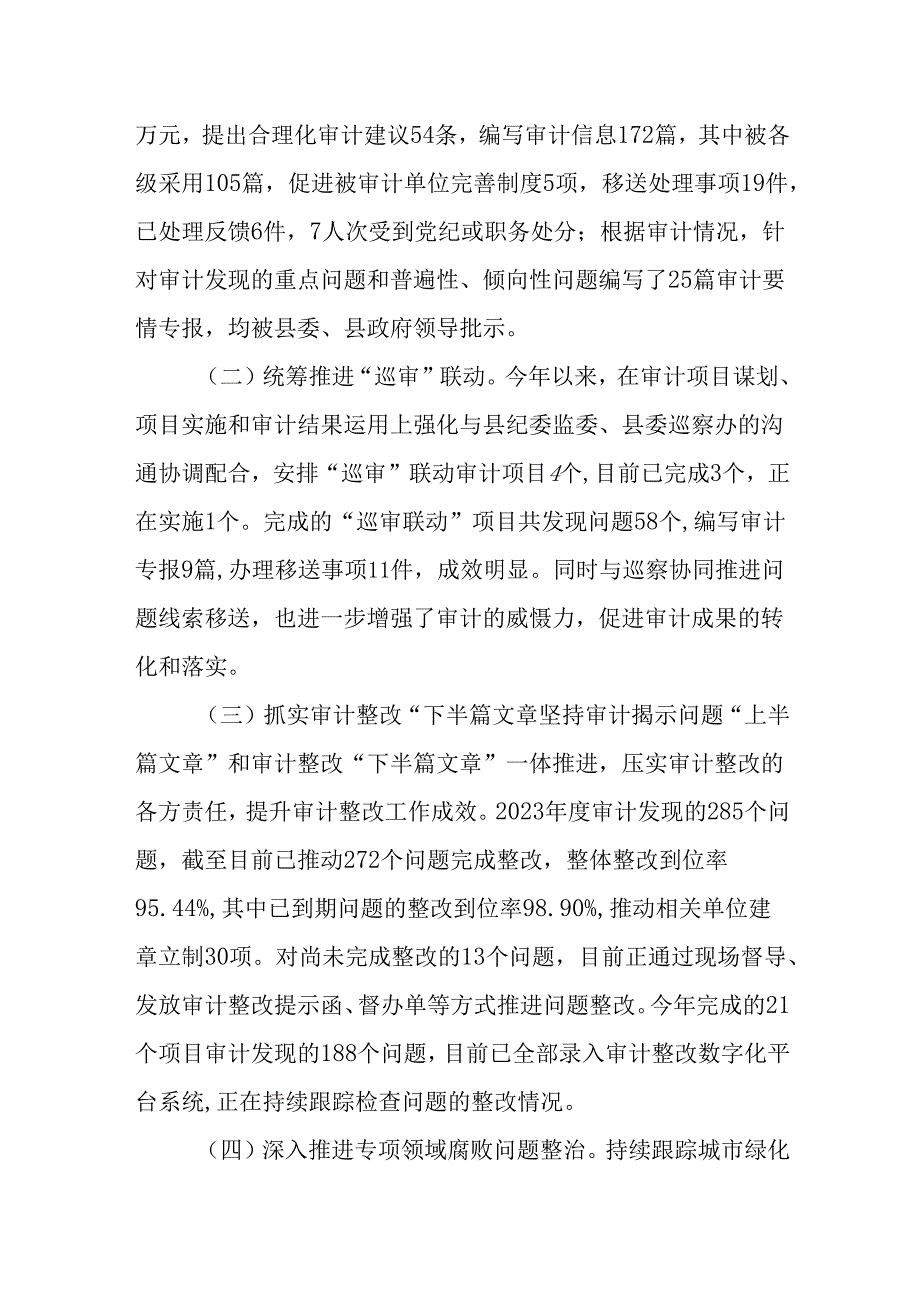 （2篇）审计局2024工作总结和2025工作计划.docx_第2页