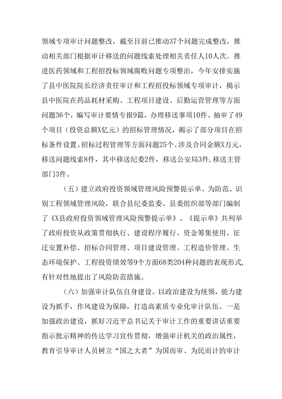（2篇）审计局2024工作总结和2025工作计划.docx_第3页