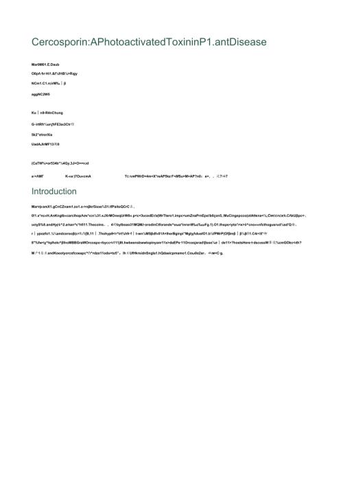 Cercosporin A Photoactivated Toxin in Plant Disease.docx