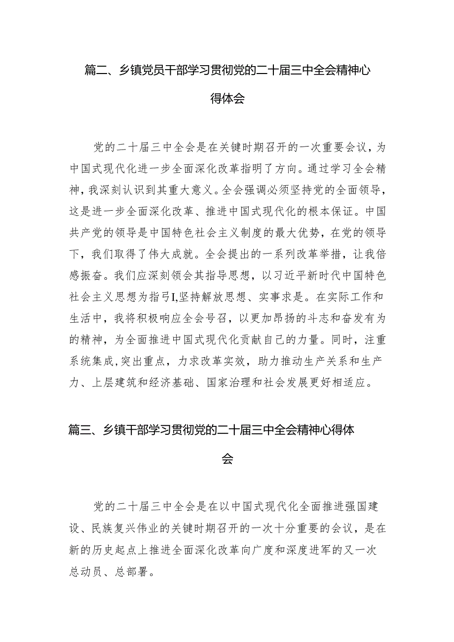 （11篇）基层镇党委书记学习二十三中全会精神心得体会集合.docx_第3页