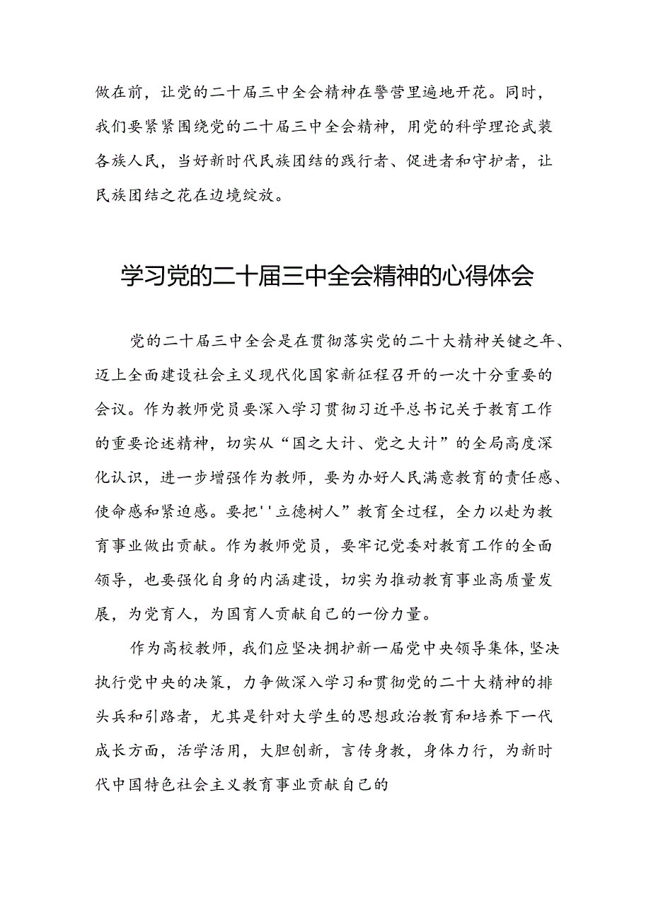关于2024年党的二十三中全会精神的学习体会十四篇.docx_第2页