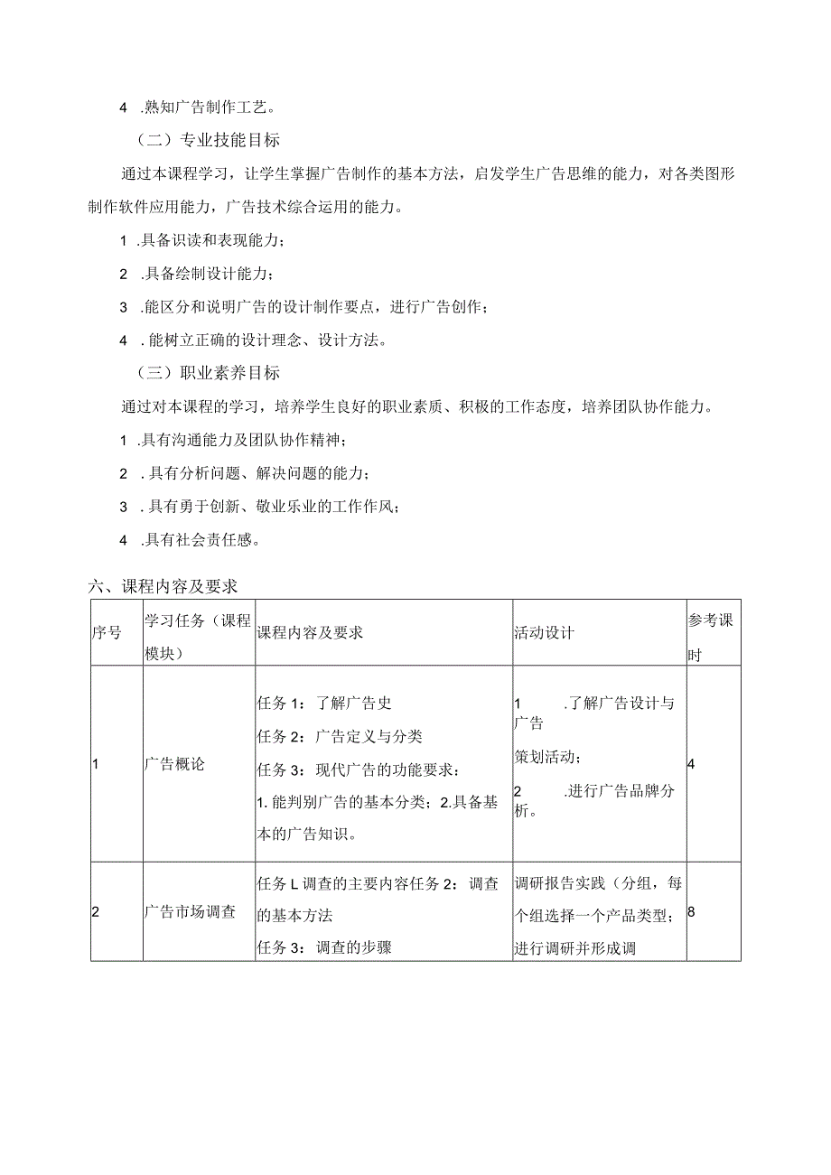 《广告设计》课程标准.docx_第2页