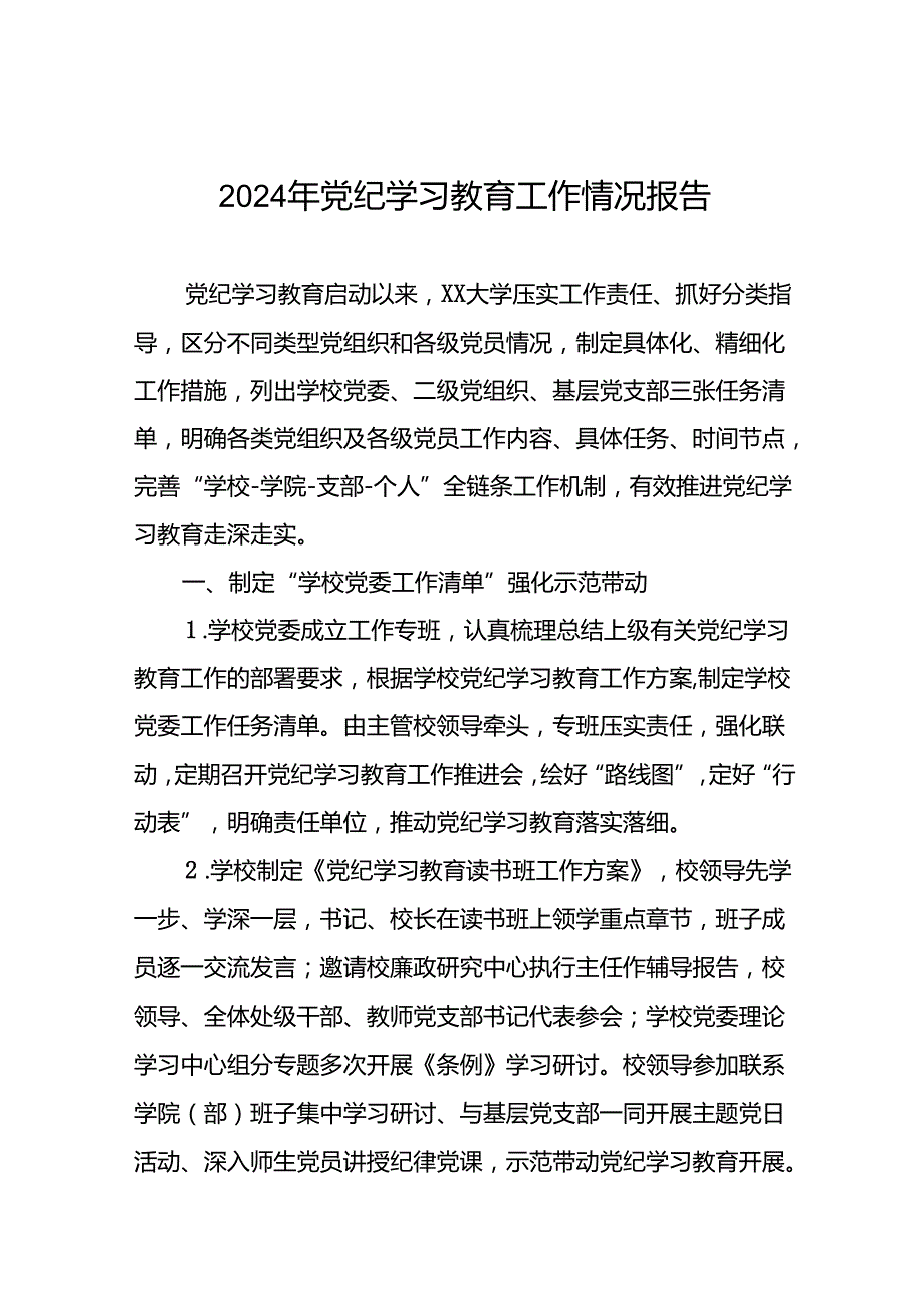 关于开展2024党纪学习教育总结汇报(23篇).docx_第1页