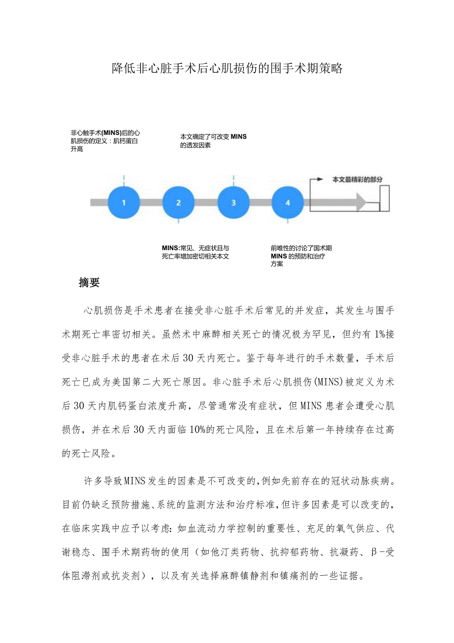 降低非心脏手术后心肌损伤的围手术期策略.docx_第1页