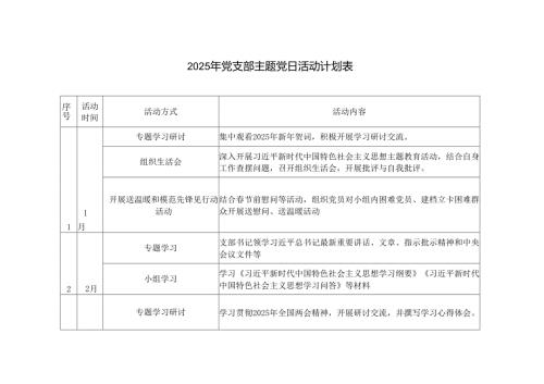 2025年党支部主题党日活动计划表.docx