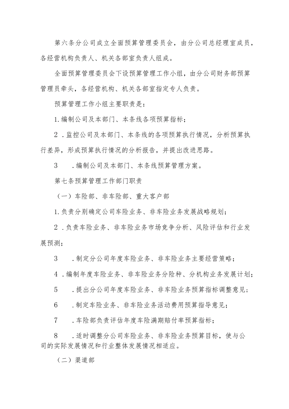 保险公司分公司全面预算管理实施细则.docx_第3页