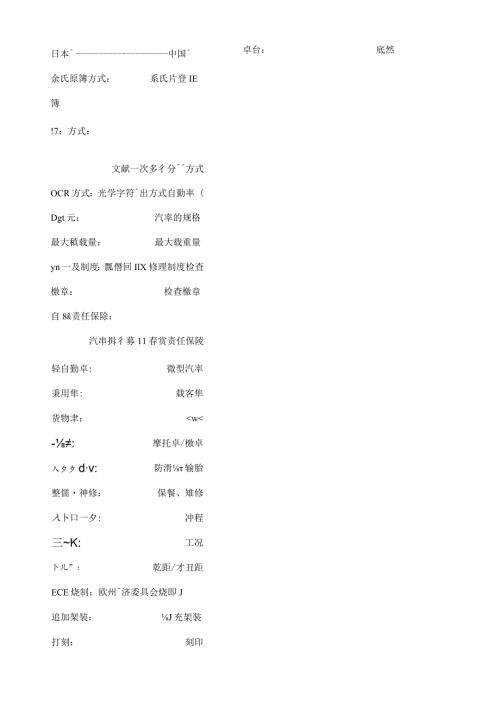 汽车配件日语.docx