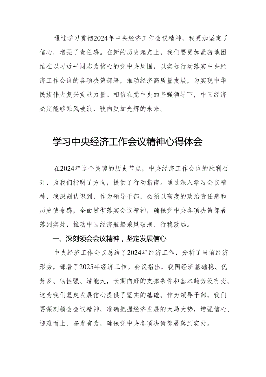 八篇学习2024年中央经济工作会议精神交流体会.docx_第3页