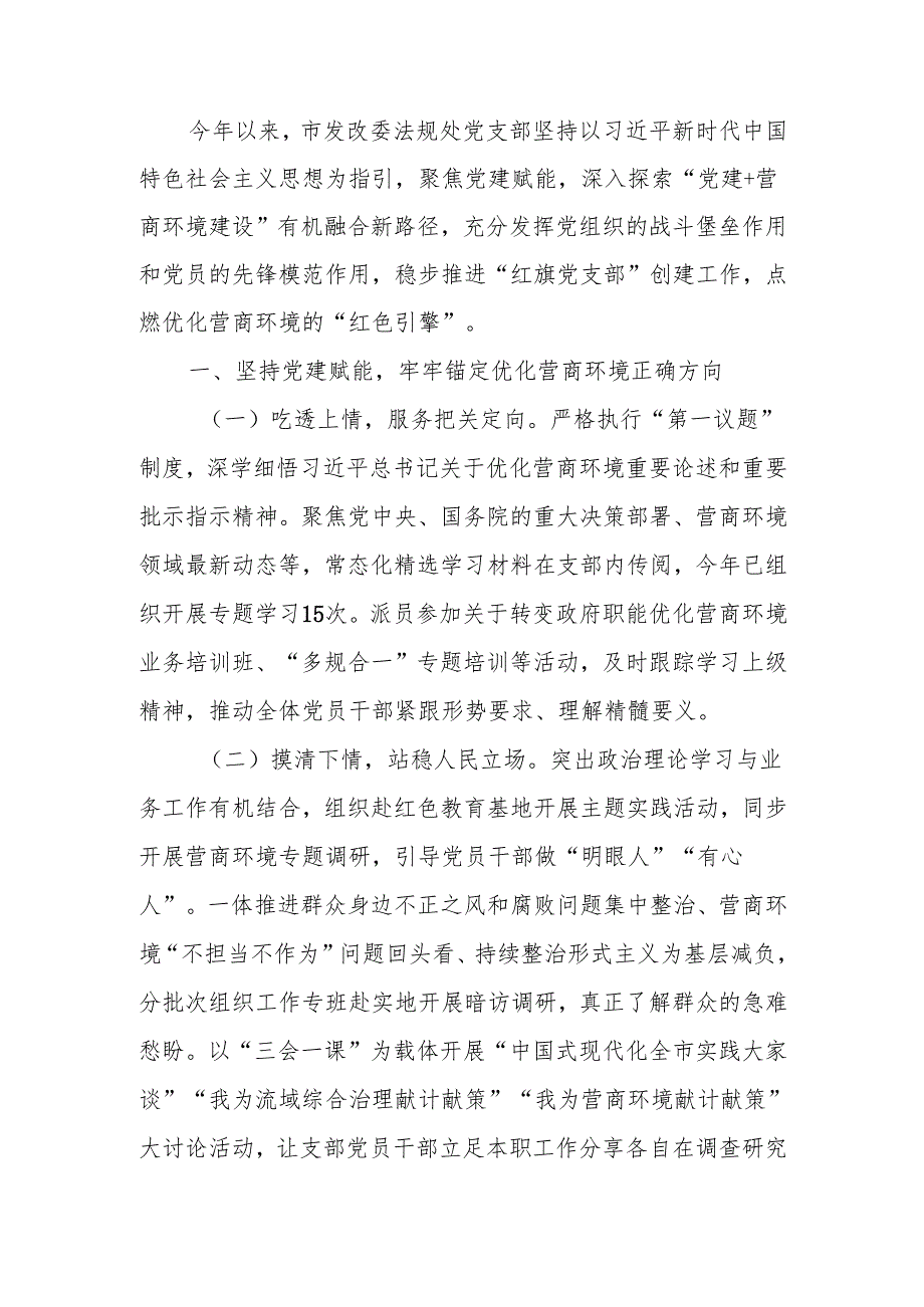 发改委法规处党支部书记2024年述职述廉述党建工作报告.docx_第1页