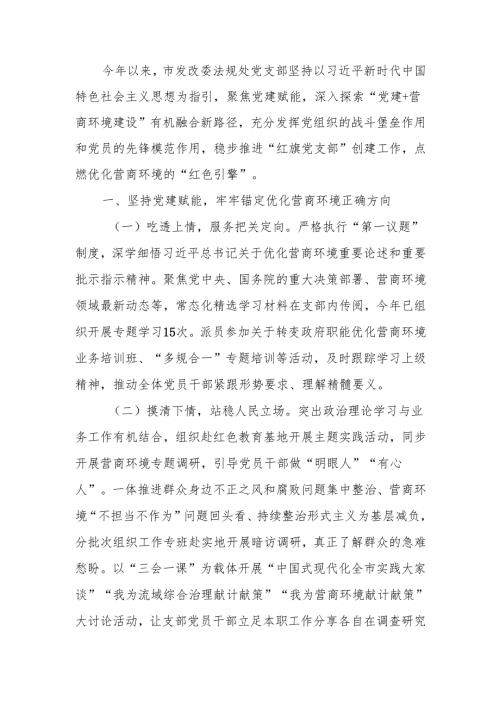发改委法规处党支部书记2024年述职述廉述党建工作报告.docx