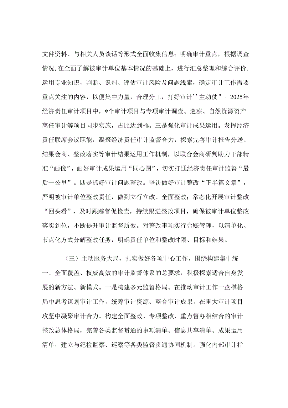 某审计局2025年上半年工作总结及2025年下半年工作计划.docx_第3页