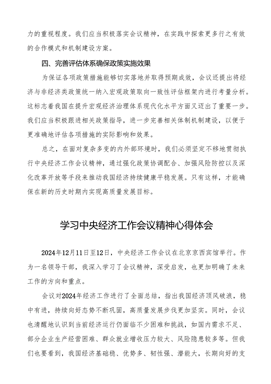 学习2024年中央经济工作会议精神心得体会交流发言11篇.docx_第2页