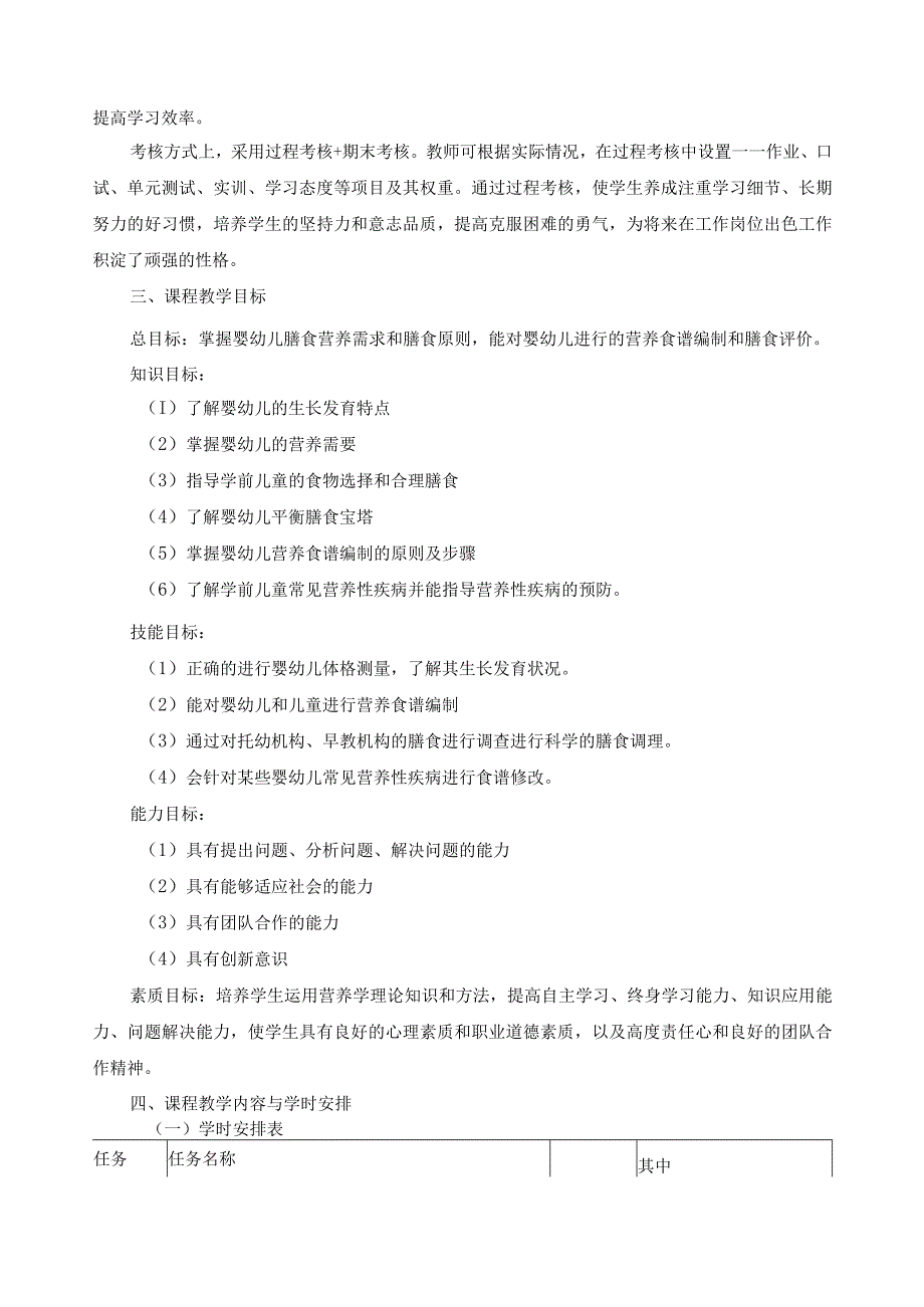 《婴幼儿营养与配餐》课程标准.docx_第2页