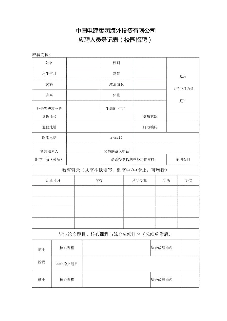 海投公司应聘人员登记表.docx_第1页