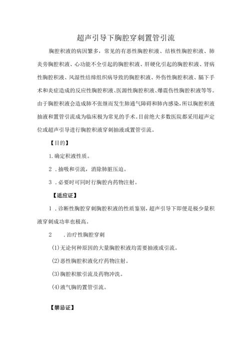 超声引导下胸腔穿刺置管引流.docx