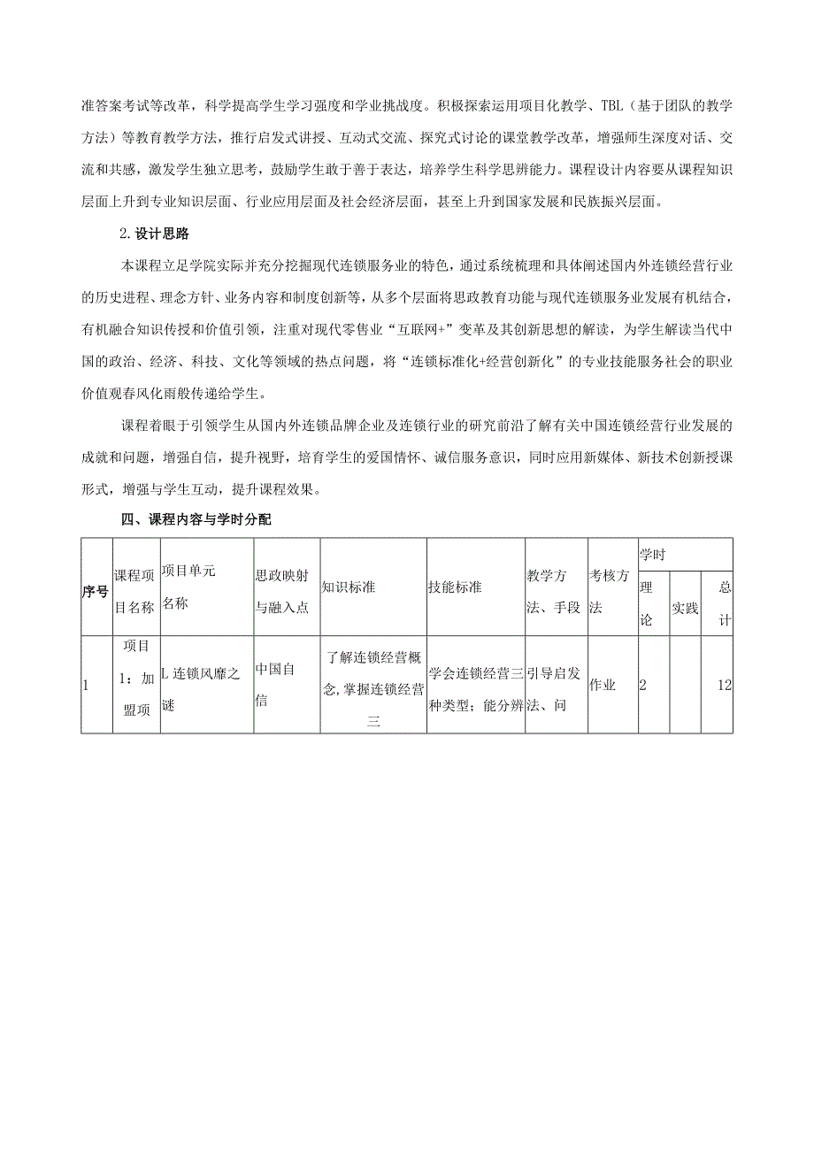 《连锁经营管理原理》课程思政教学大纲（含课程思政）.docx_第3页