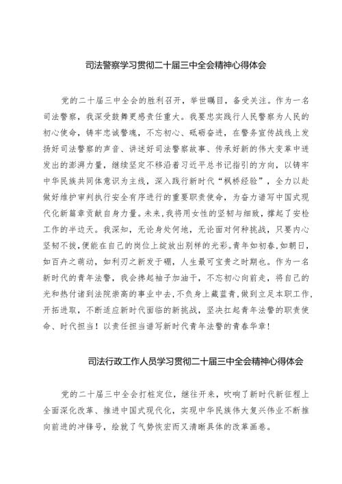 司法警察学习贯彻二十三中全会精神心得体会（共七篇）.docx