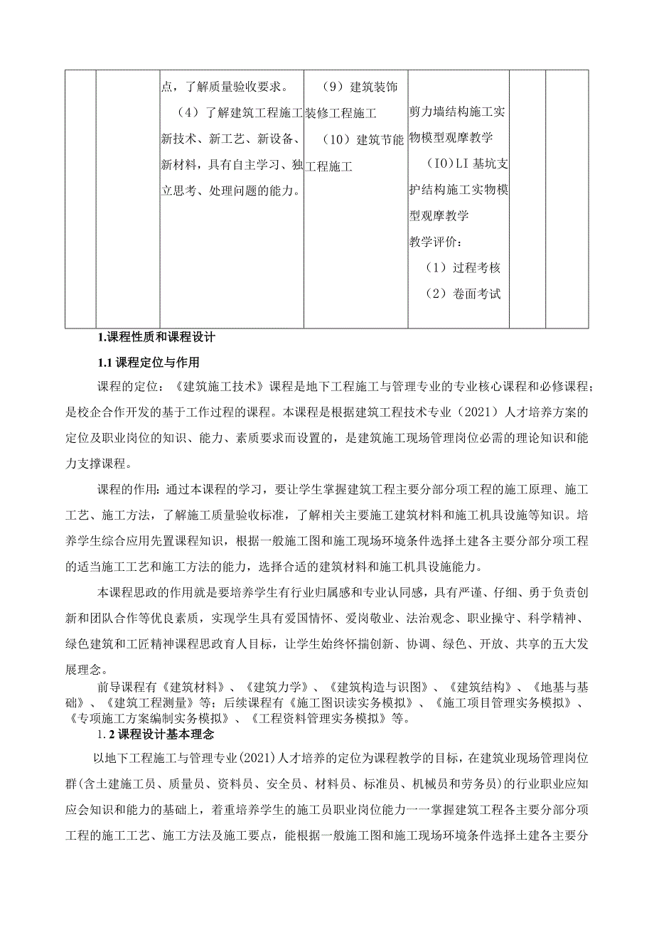 《建筑施工技术》课程标准（含课程思政）.docx_第2页