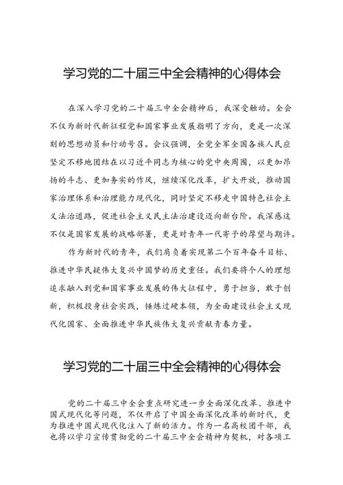 党的二十三中全会精神的学习感悟四十篇.docx