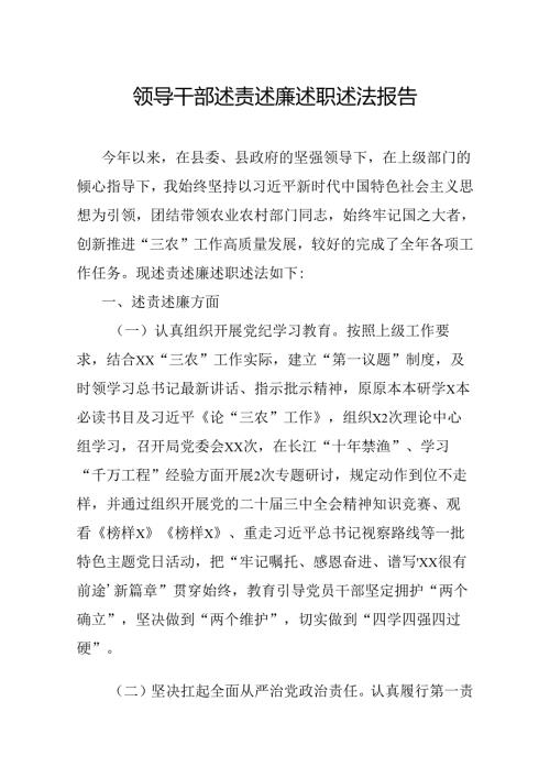领导干部述责述廉述职述法报告.docx