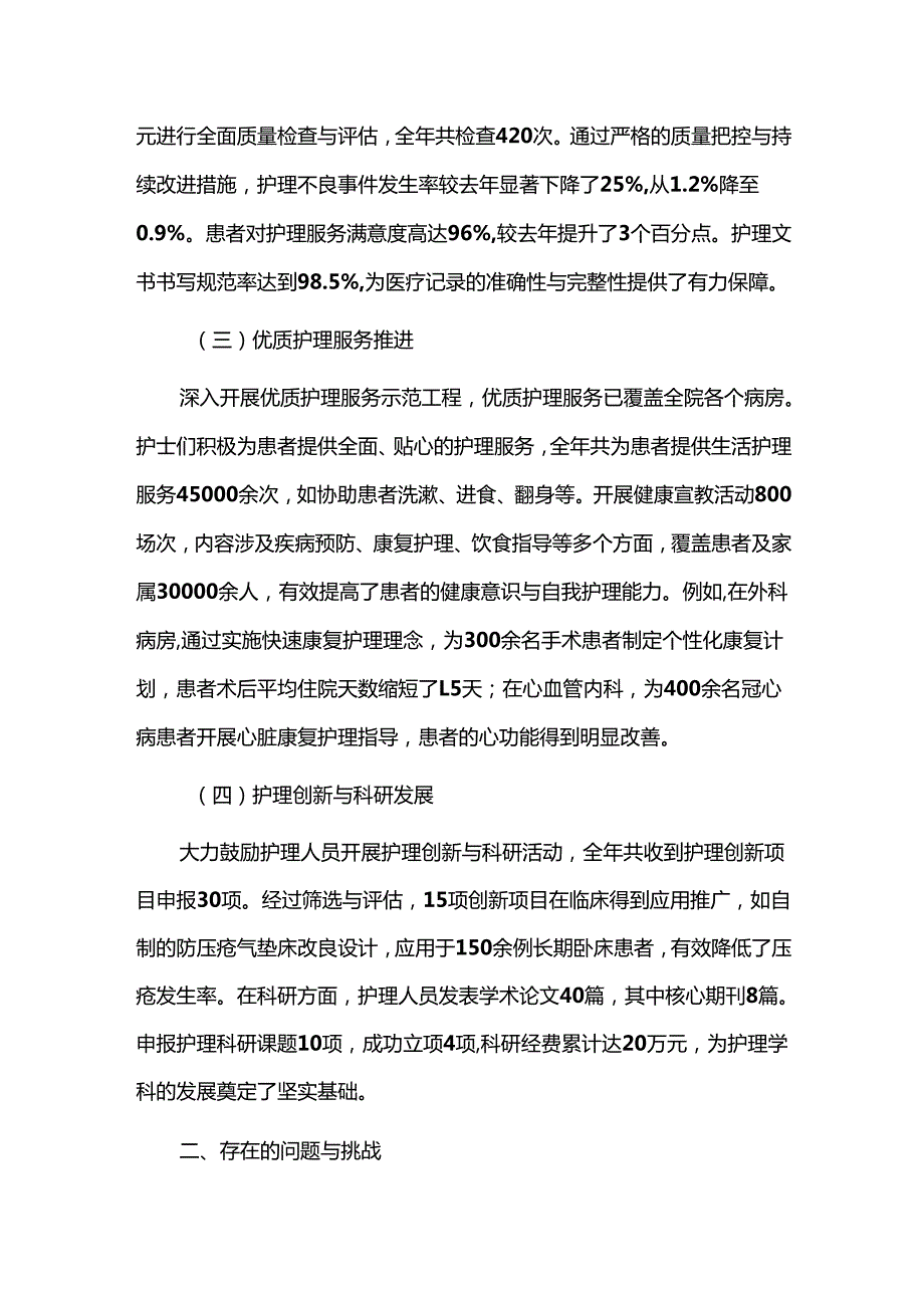 2024医院护理部工作总结及2025年计划（详细版）.docx_第2页