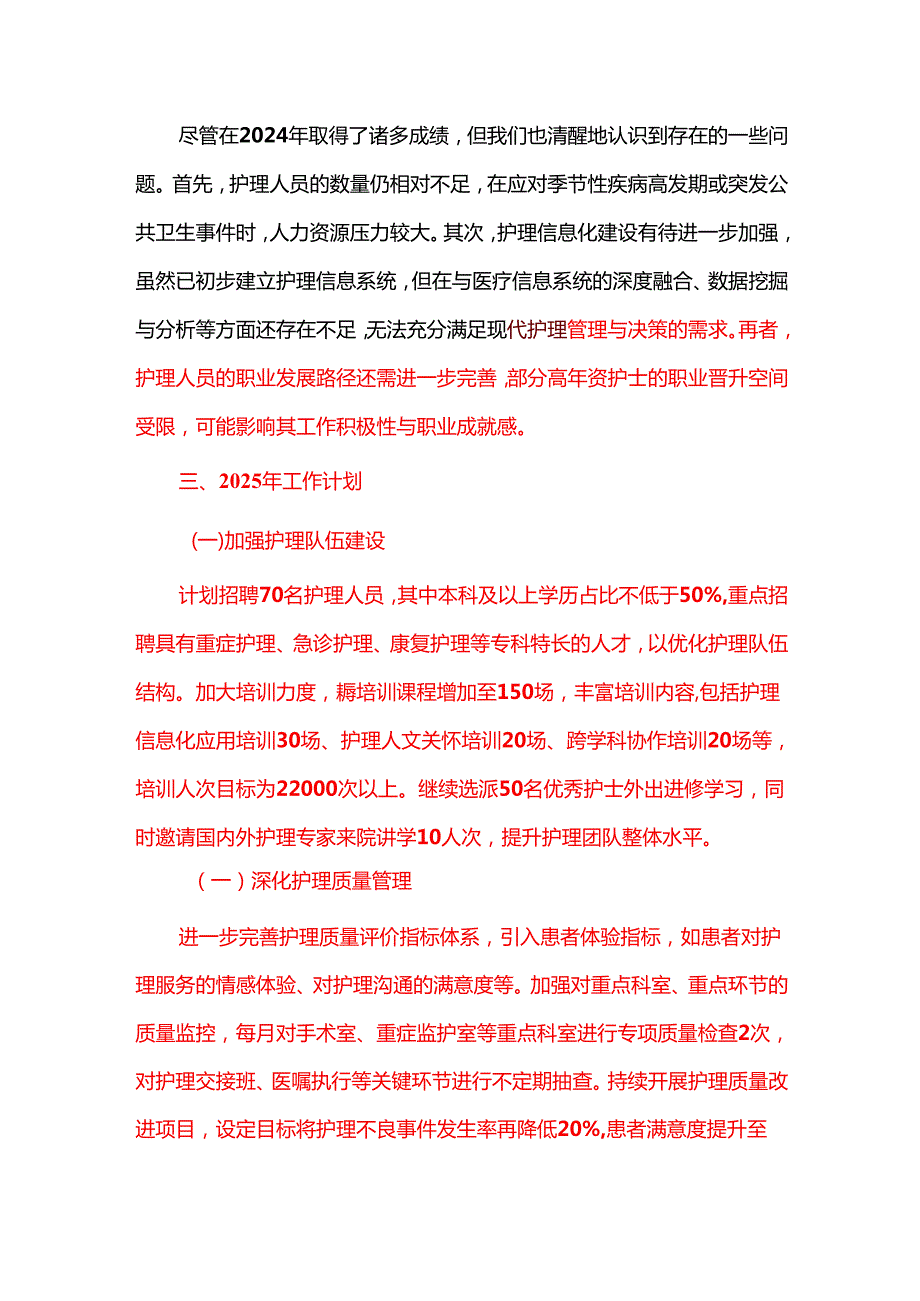 2024医院护理部工作总结及2025年计划（详细版）.docx_第3页
