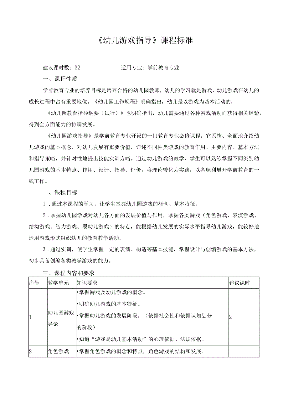 《幼儿游戏指导》课程标准.docx_第1页