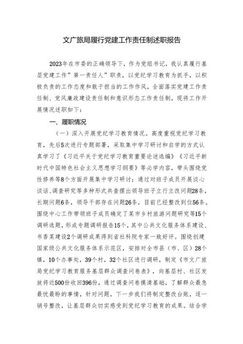 20242025年文广旅局履行党建工作责任制述职报告.docx