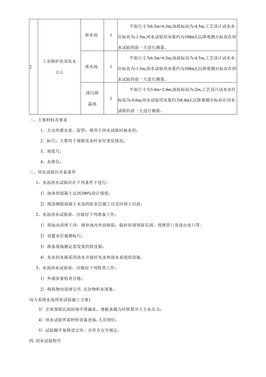 动力系统水池闭水试验施工方案1.docx_第2页