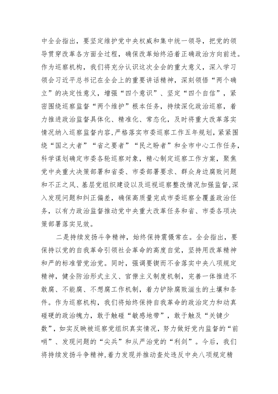 巡察办主任巡察组组长学习二十三中全会心得体会 （汇编7份）.docx_第3页