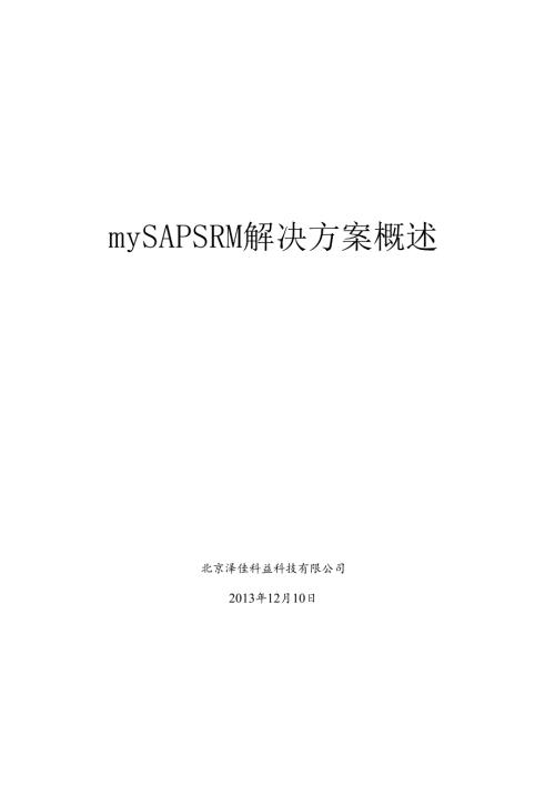 SAPSRM方案简介.docx