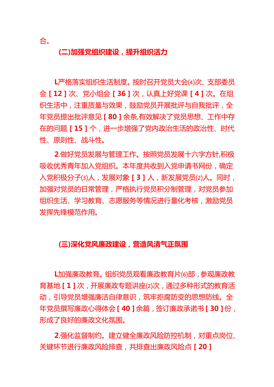 2024年党建工作总结暨2025年工作计划（详细版）.docx_第2页
