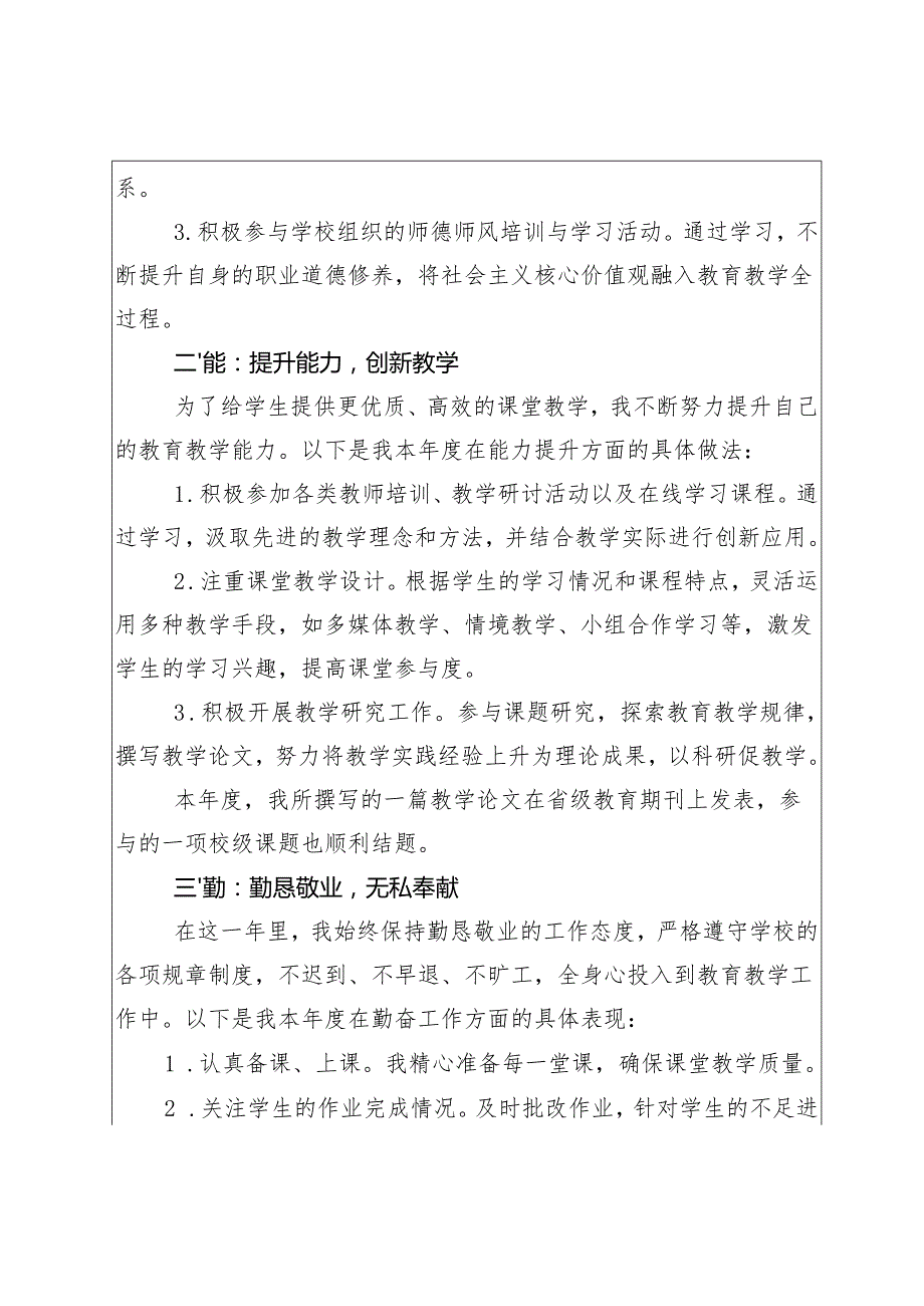 3篇 2024年教师考核表个人工作总结.docx_第2页