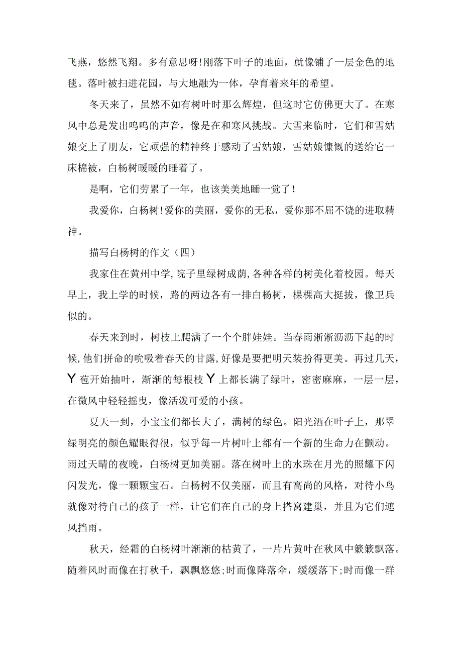 描写白杨树的作文「精选4篇」.docx_第3页