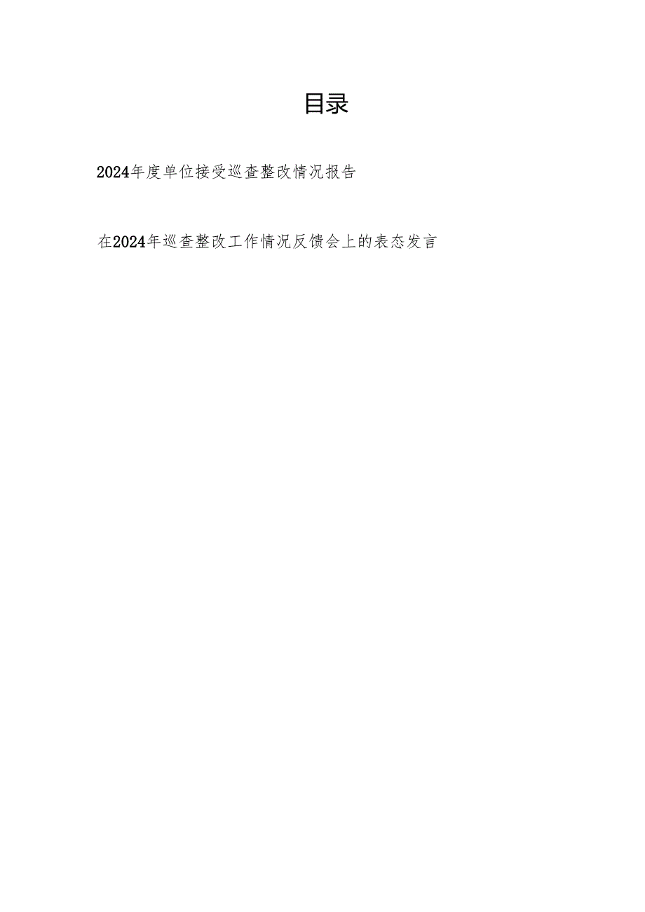 2025年单位接受巡查整改情况报告和书记反馈会表态发言.docx_第1页