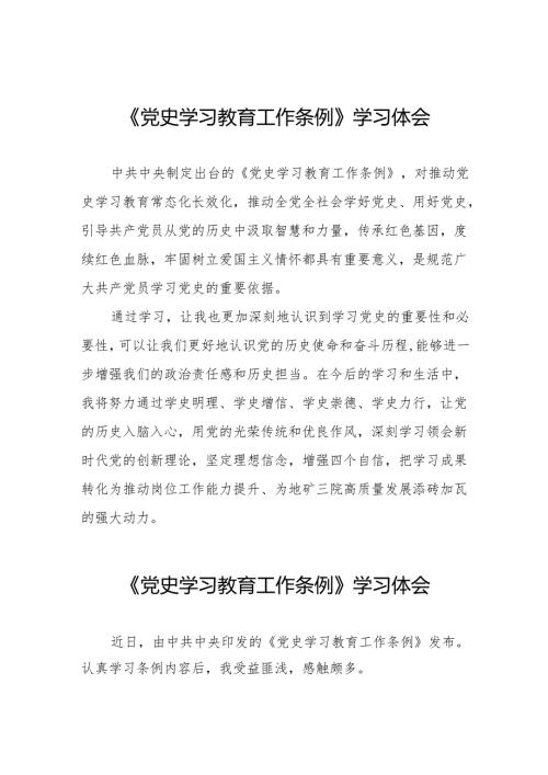 支部学习《党史学习教育工作条例》心得体会十二篇.docx