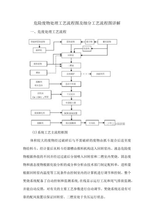 危险废物处理工艺流程图及细分工艺流程图详解.docx