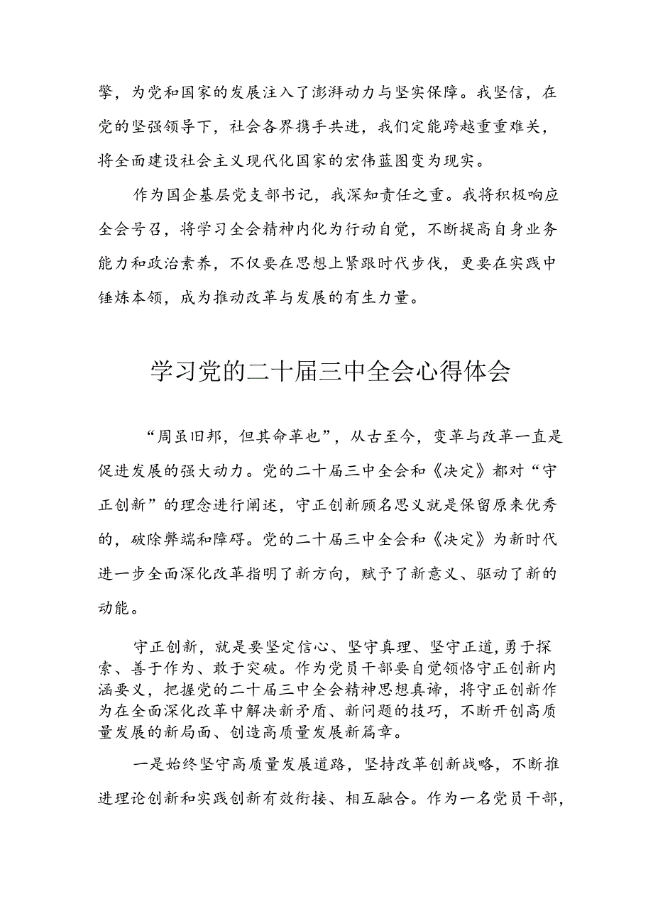 2024年学习学习党的二十三中全会个人心得体会 （合计13份）.docx_第3页