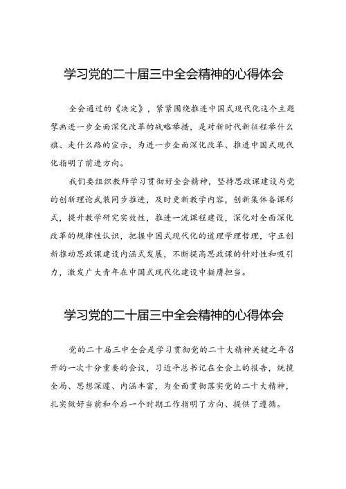 2024年学习党的二十三中全会精神的心得感悟最新50篇.docx