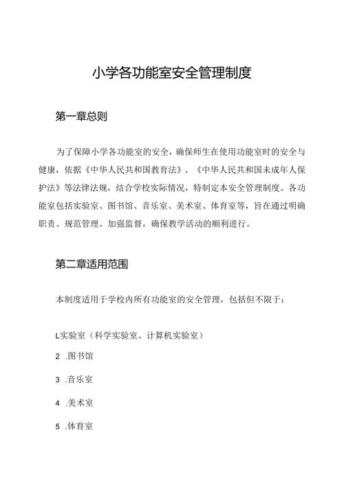 小学各功能室安全管理制度.docx