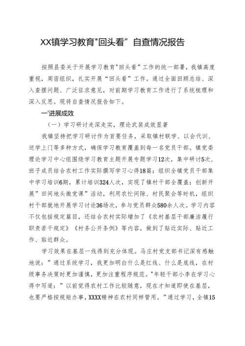 党委2025学习教育回头看情况汇报5个合集.docx