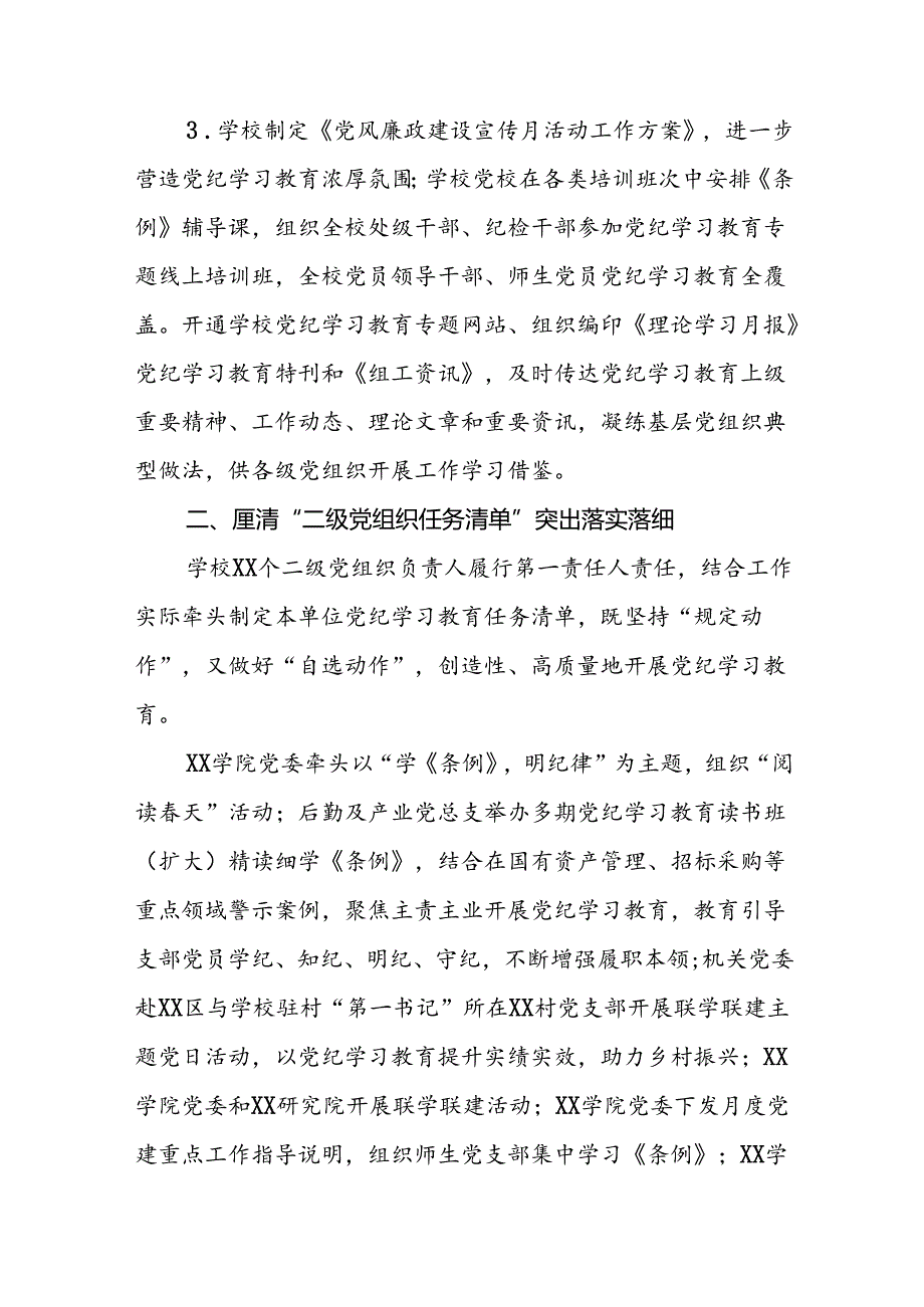 2024开展党纪学习教育工作情况总结汇报材料(十二篇).docx_第2页