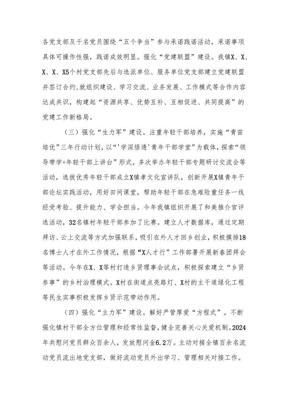 X镇2024党建工作情况报告.docx_第3页