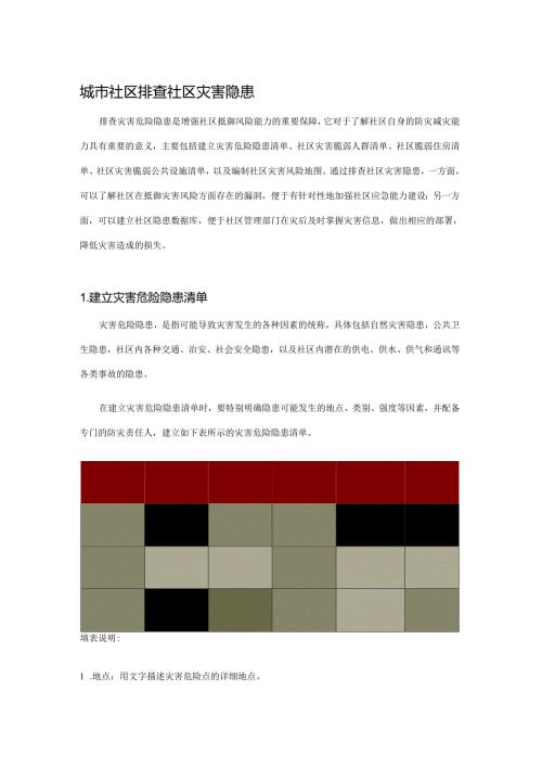 城市社区排查社区灾害隐患.docx