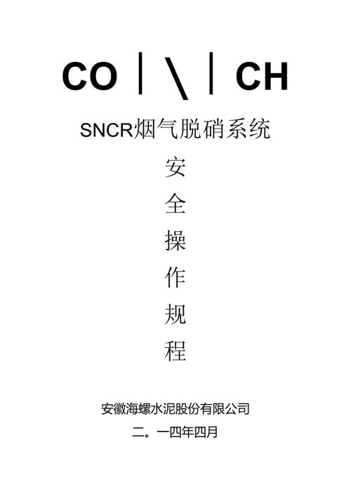 SNCR烟气脱硝系统安全操作规程.docx